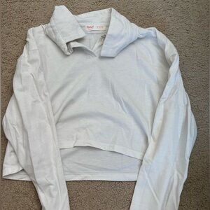 ROMWE White Button Down Shirt